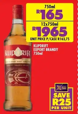 Shoprite Liquor Klipdrift export brandy offer