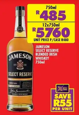 Shoprite Liquor Jameson select reserve blended irish whiskey offer