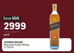 Makro’s liquor JOHNNIE WALKER Blue Label Scotch Whisky offer