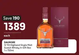 Makro’s liquor DALMORE 12 YO Highland Single Malt Scotch Whisky In Gift Box offer