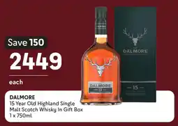 Makro’s liquor DALMORE 15 Year Old Highland Single Malt Scotch Whisky In Gift Box offer