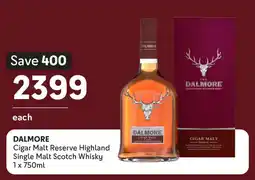 Makro’s liquor DALMORE Cigar Malt Reserve Highland Single Malt Scotch Whisky offer