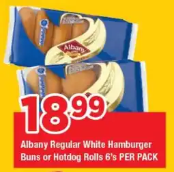 OK Grocer Albany Regular White Hamburger Buns or Hotdog Rolls offer