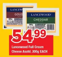 OK Grocer Lancewood Full Cream Cheese Asstd. offer