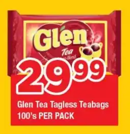 OK Grocer Glen Tea Tagless Teabags offer