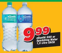 OK Grocer aQuellé Still or Sparkliing Water offer
