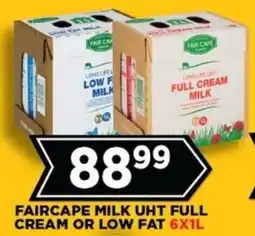 Goal Supermarket Faircape milk uht full cream or low fat offer