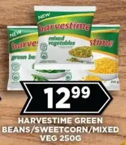 Goal Supermarket Harvestime green beans/ sweetcorn/mixed veg offer