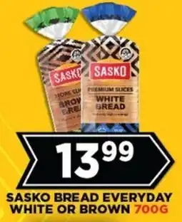 Goal Supermarket Sasko bread everyday white or brown offer
