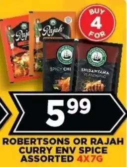 Goal Supermarket Robertsons or rajah curry env spice assorted offer