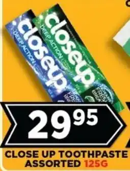 Goal Supermarket Close up toothpaste assorted offer