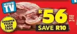 Shoprite Pork Pack offer