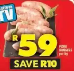 Shoprite Pork bangers offer