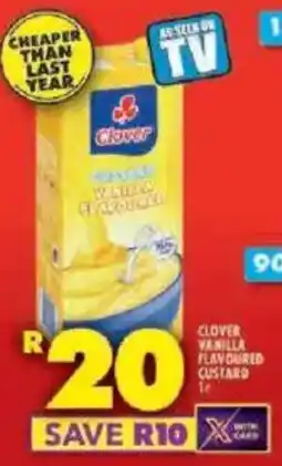 Shoprite Clover vanilla flavoured custard offer