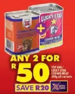 Shoprite Top one/ lucky star corned meat all variants offer