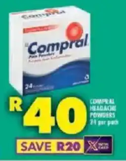 Shoprite Compral headache powders offer