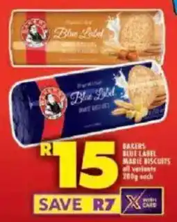 Shoprite Bakers blue label marie biscuits all variants offer