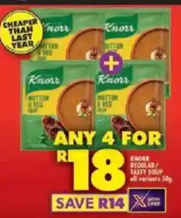 Shoprite Knorr regular/ tasty soup all variants offer