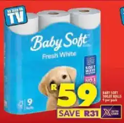 Shoprite Baby soft toilet rolls offer