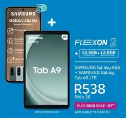Telkom SAMSUNG Galaxy A56 + SAMSUNG Galaxy Tab A9 LTE offer