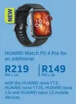 Telkom HUAWEI Watch Fit 4 Pro offer