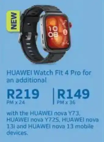 Telkom HUAWEI Watch Fit 4 Pro offer