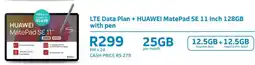 Telkom LTE Data Plan + HUAWEI MatePad SE 11 Inch 128GB with pen offer