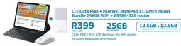Telkom LTE Data Plan + HUAWEI MatePad 11.5 Inch Tablet Bundle 256GB WiFi + E5586-326 router offer