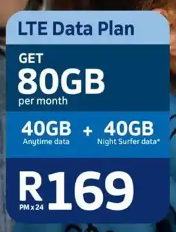 Telkom LTE Data Plan 80GB offer