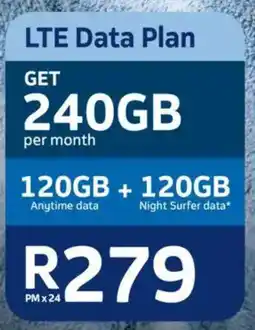 Telkom LTE Data Plan 240GB offer