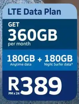 Telkom LTE Data Plan 360GB offer