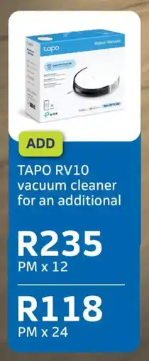 Telkom TAPO RV10 vacuum cleaner offer