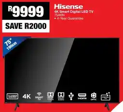 OK Furniture Hisense 4K Smart Digital LED TV 75A6N offer