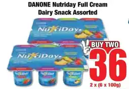 Boxer DANONE Nutridary Full Cream Dairy Snack Assorted offer