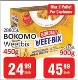 KitKat Cash and Carry Bokomo Weetbix 450g offer