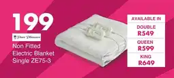 Save Hyper Pure Pleasure Non Fitted Electric Blanket Single ZE75-3 offer