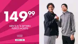 Save Hyper Men's 3/4 Zip Thru Fleece Jackets offer