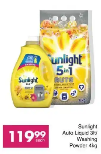 Save Sunlight Auto Liquid/ Washing Powder offer