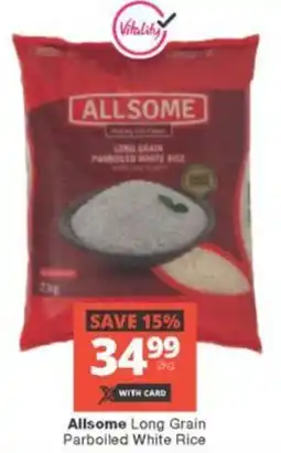 Checkers Allsome Long Grain Parboiled White Rice offer