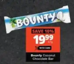 Checkers Bounty Coconut Chocolate Bar offer