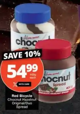 Checkers Red Bicycle Chocnut Hazelnut Original/ Duo Spread Spread offer