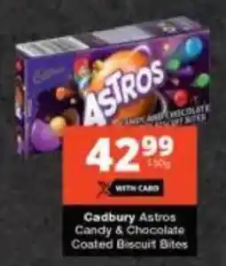Checkers Cadbury Astros Candy & Chocolate Coated Biscuit Bites offer