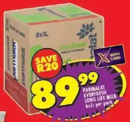 Shoprite Parmalat everfresh long life milk offer