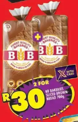 Shoprite Bb bakeries sliced brown bread offer