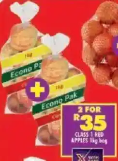 Shoprite Class 1 red apples offer