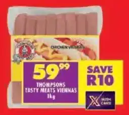 Shoprite Thompsons tasty meats viennas offer