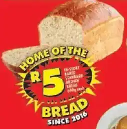 Shoprite In-store baked standard brown bread offer
