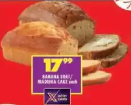 Shoprite Banana loaf/ madeira cake offer