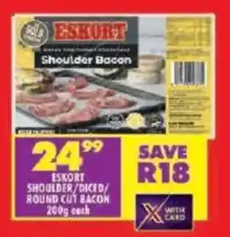 Shoprite Eskort shoulder/ diced round cut bacon offer