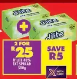 Shoprite D'lite 40% fat spread offer